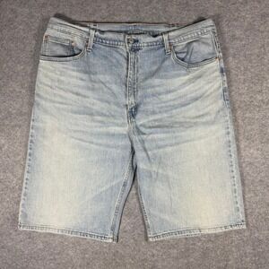 Levis 569 Loose Straight Mens Denim Shorts Light Wash Blue 40x11 Jorts Baggy